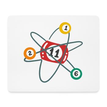 Billard Atom Pool Billardspieler - Mousepad (Querformat) - Weiß - Vorne