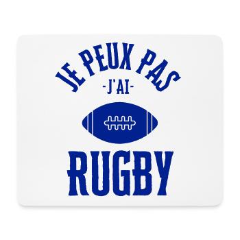 Je Peux Pas J'ai Rugby - Tapis de souris (format paysage) - blanc - Devant