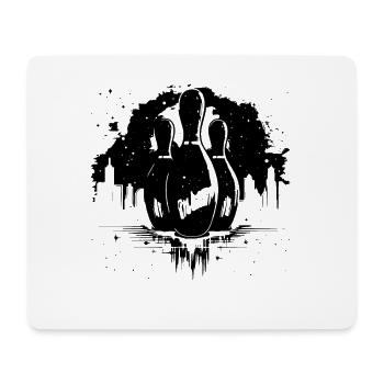 Graphiques de bowling - Tapis de souris (format paysage) - blanc - Devant