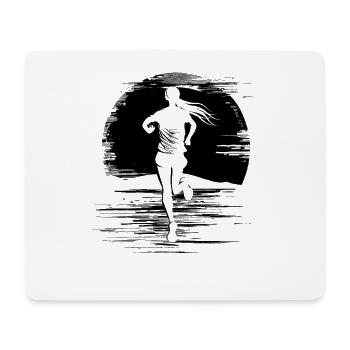 Coureur - Tapis de souris (format paysage) - blanc - Devant