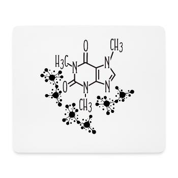 Koffein Molekül Design - Mousepad (Querformat) - Weiß - Vorne