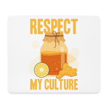 Respecter ma culture - Tapis de souris (format paysage) - blanc - Devant