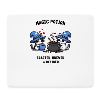 Cute cats brew and drink coffee Halloween - Mouse Pad (horizontal) - white - Front