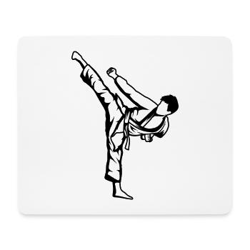 Karate Junge Zeichnung - Mousepad (Querformat) - Weiß - Vorne
