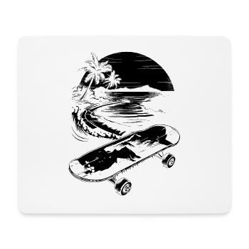 Skateboarding - Tapis de souris (format paysage) - blanc - Devant