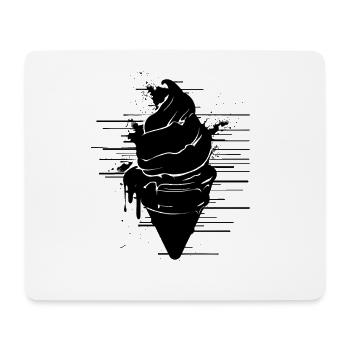 Dessin de crème glacée - Tapis de souris (format paysage) - blanc - Devant