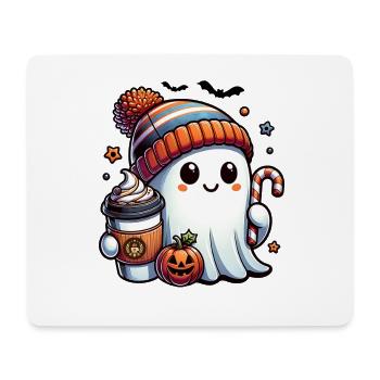Halloween Cute Ghost Shirt - Coffee Shirt - Mouse Pad (horizontal) - white - Front
