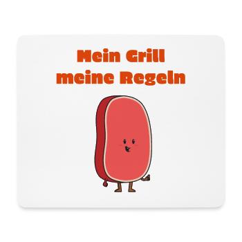 mein grill, meine regeln - Mousepad (Querformat) - Weiß - Vorne