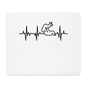 Judoka ECG - Mouse Pad (horizontal) - white - Front