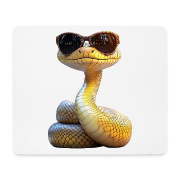 Schlange Python Kobra Mamba Klapperschlange Snake - Mousepad (Querformat) - Weiß - Vorne