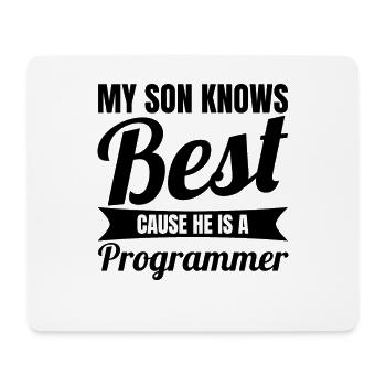 Programmierer Sohn - Mousepad (Querformat) - Weiß - Vorne
