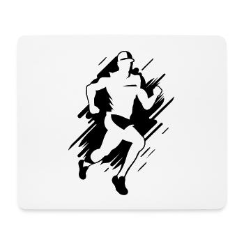 Marathon Junge Zeichnung - Mousepad (Querformat) - Weiß - Vorne