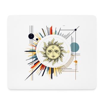 Sun Star Cosmos Ray Art - Mouse Pad (horizontal) - white - Front