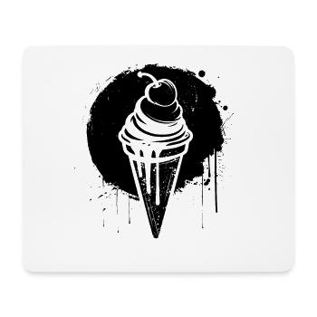 Glace - Tapis de souris (format paysage) - blanc - Devant