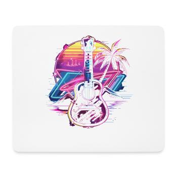 Ukulele Retrowave - Mouse Pad (horizontal) - white - Front