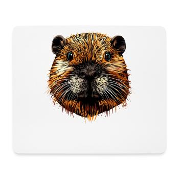 Biber Motiv Biberflüsterer Nagetiere Süßer Biber - Mousepad (Querformat) - Weiß - Vorne