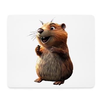 Biber Motiv Biberflüsterer Nagetiere Süßer Biber - Mousepad (Querformat) - Weiß - Vorne