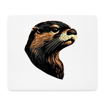 Loutre Loutre de mer Loutre Loutre Martre amour Loutre mignonne - Tapis de souris (format paysage) - blanc - Devant