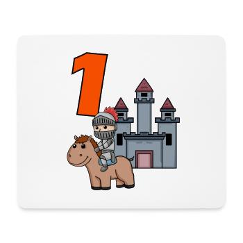 1 year old - school enrollment - knight motif - Mouse Pad (horizontal) - white - Front