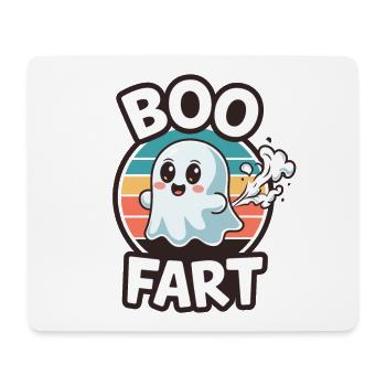 Lustiger Geist furzt – Halloween Spaß - Mousepad (Querformat) - Weiß - Vorne