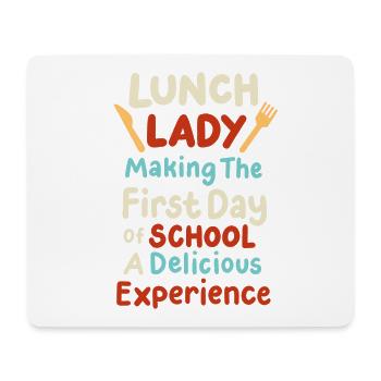 Lunch Lady erster Schultag zurück zur Schule - Mousepad (Querformat) - Weiß - Vorne
