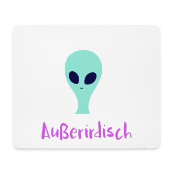 Mystérieux extraterrestre - Tapis de souris (format paysage) - blanc - Devant