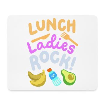 Mittagessen Damen Schule - Mousepad (Querformat) - Weiß - Vorne
