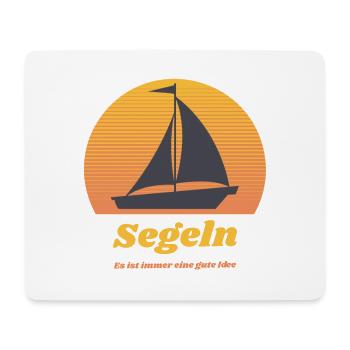 Segeln: Es ist immer eine gute Idee - Mousepad (Querformat) - Weiß - Vorne