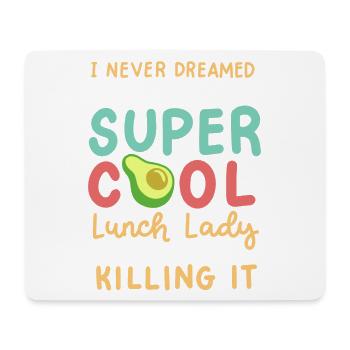 Mitarbeiterin der Schulcafeteria als Kantinendame - Mousepad (Querformat) - Weiß - Vorne