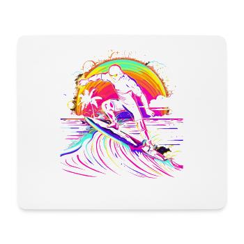 Surfer Vaporwave - Mouse Pad (horizontal) - white - Front
