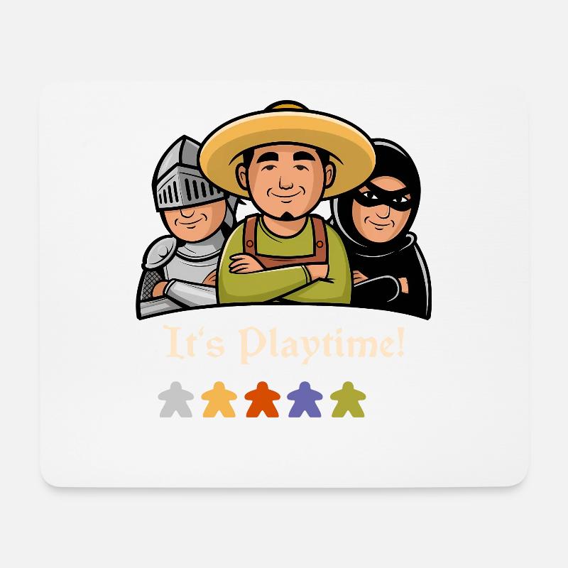 It's Playtime! – Brettspiel Spieleabend Figuren - Mousepad (Querformat) - Weiß