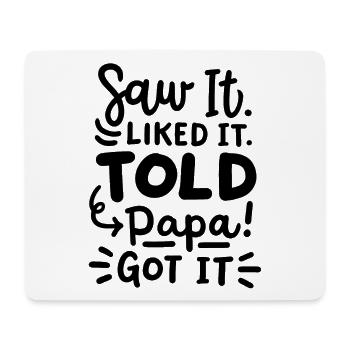 Papa Sohn Tochter Kinder - Mousepad (Querformat) - Weiß - Vorne