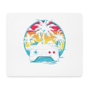 Jeux Vidéo Vaporwave - Tapis de souris (format paysage) - blanc - Devant
