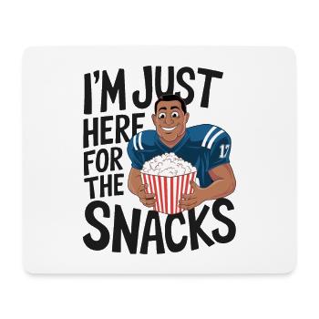 Football - Lustig I'm just here for the snacks - Mousepad (Querformat) - Weiß - Vorne