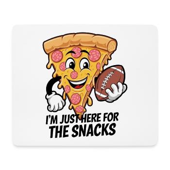 Football - Lustig I'm just here for the snacks - Mousepad (Querformat) - Weiß - Vorne