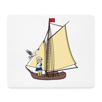 Schiff Schiffe segeln Segelschiff Boot Boote Kind - Mousepad (Querformat) - Weiß - Vorne