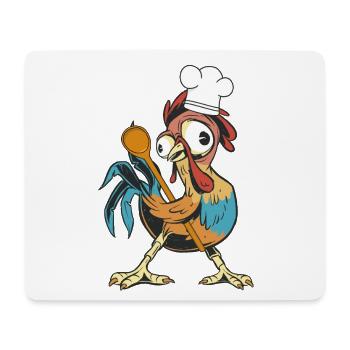 Poulet Coq Cuisinier Cuisiniers Cuisinier Arts culinaires Cuisinier loisir - Tapis de souris (format paysage) - blanc - Devant