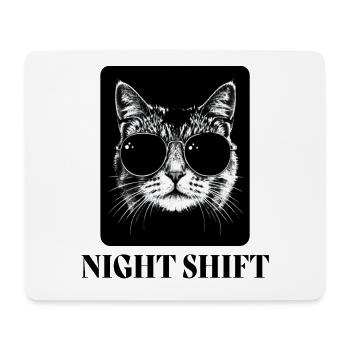 Chat cool - Tapis de souris (format paysage) - blanc - Devant