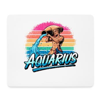 Horoscope Aquarius Astrology Sign Vintage Design. - Mouse Pad (horizontal) - white - Front