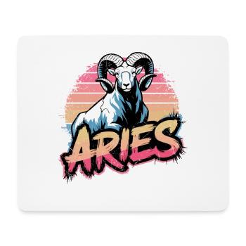 Aries Horoscope Astrology Sign Vintage Design. - Mouse Pad (horizontal) - white - Front