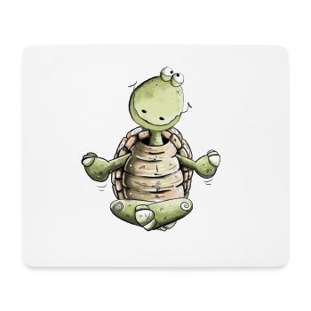 Yoga Turtle Frissons - Tapis de souris (format paysage) - blanc - Devant