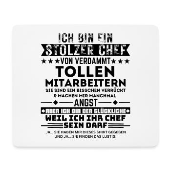 Stolzer Chef Glücklich - Mousepad (Querformat) - Weiß - Vorne