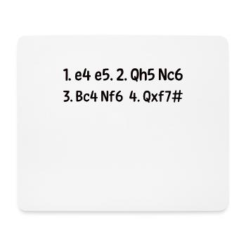 Schäfermatt - Schach, Schachfigur Geschenkidee - Mousepad (Querformat) - Weiß - Vorne