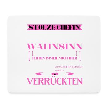 Ich bin eine stolze Chefin von einer Truppe - Mousepad (Querformat) - Weiß - Vorne