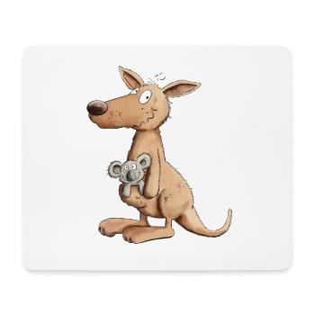 Drolliges Känguru Mit Koala Bär Im Beutel - Mousepad (Querformat) - Weiß - Vorne