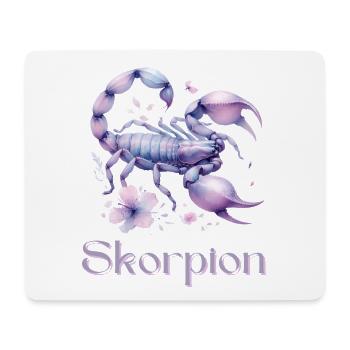Elegantes Skorpion Sternzeichen Aquarell Geschenk - Mousepad (Querformat) - Weiß - Vorne