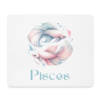 Elegantes Pisces Sternzeichen Aquarell Geschenk - Mousepad (Querformat) - Weiß - Vorne