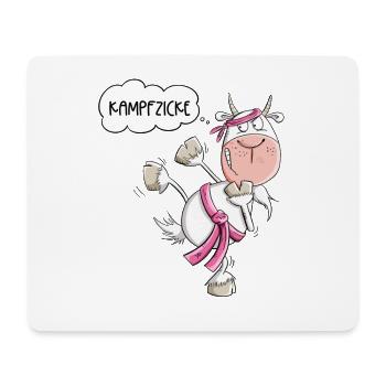 Karate Ziege Kampfsport Spruch - Mousepad (Querformat) - Weiß - Vorne