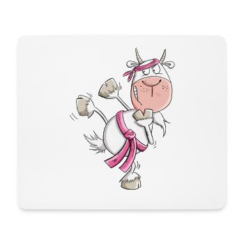 Karate Ziege Kampfsport - Mousepad (Querformat) - Weiß - Vorne