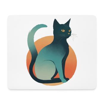 Dark Cat - Mouse Pad (horizontal) - white - Front